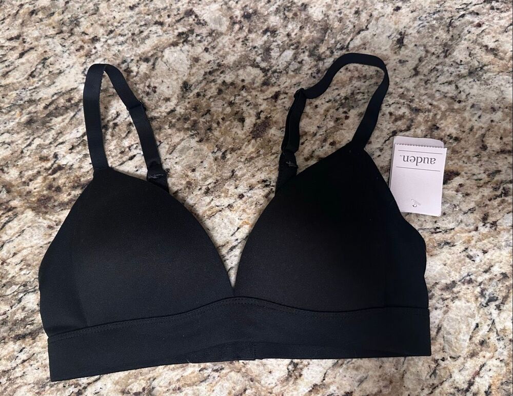 Auden Black Comfy Lightly Lined Bra Size 32A New